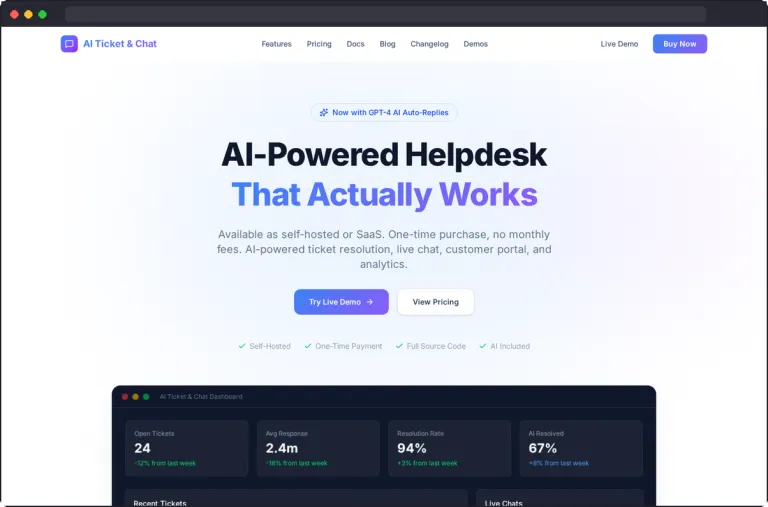 AI Ticket & Chat